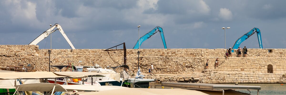The little Venetian harbor of Rethymno with its lighthouse, fishing boats and harborside tavernas