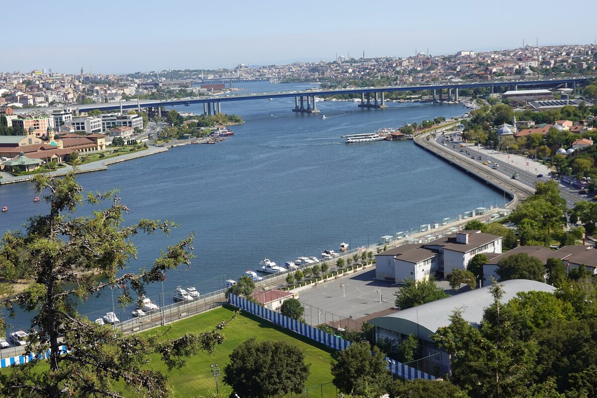 The view from Pierre Loti Hill down the Golden Horn towards the city
