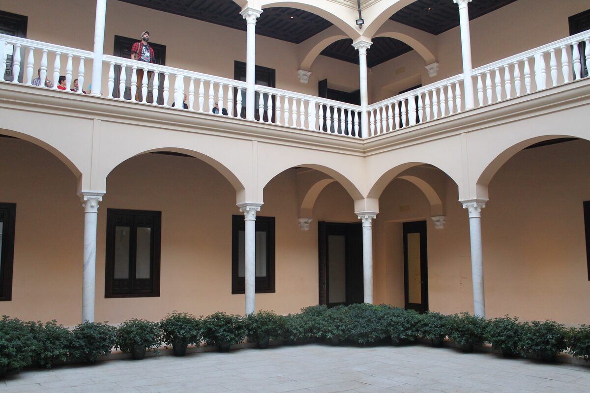 The arcaded two-storey courtyard of the Palacio de Buenavista, home of the Museo Picasso Málaga