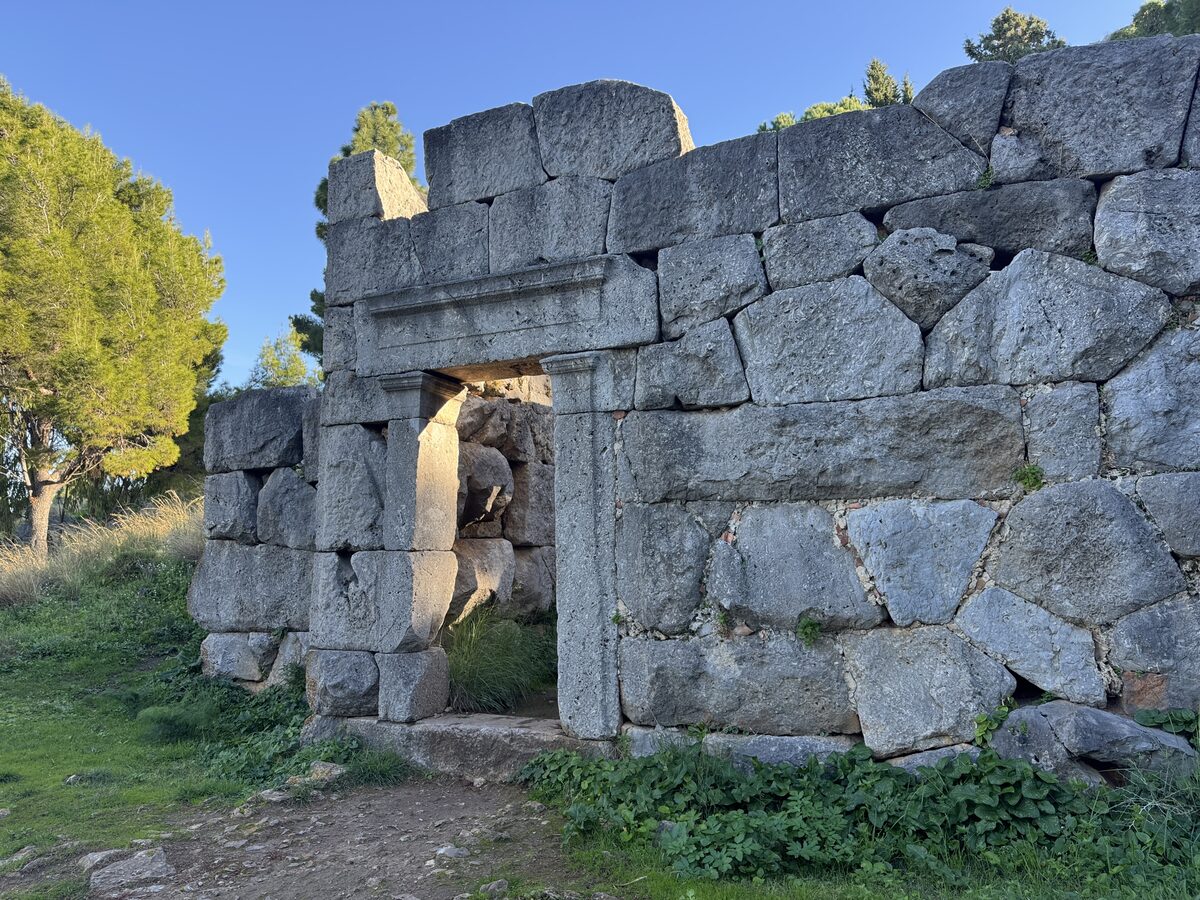The megalithic stone gateway of the Temple of Diana on La Rocca