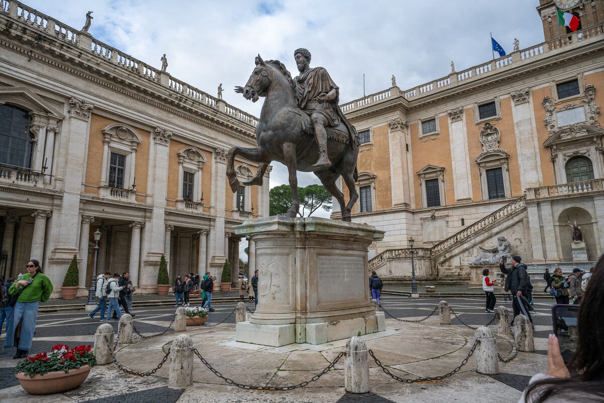 Marcus Aurelius statue on Piazza del Campidoglio