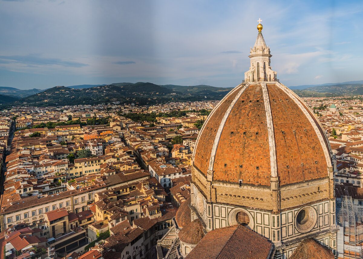 The Duomo dome over Florence rooftops