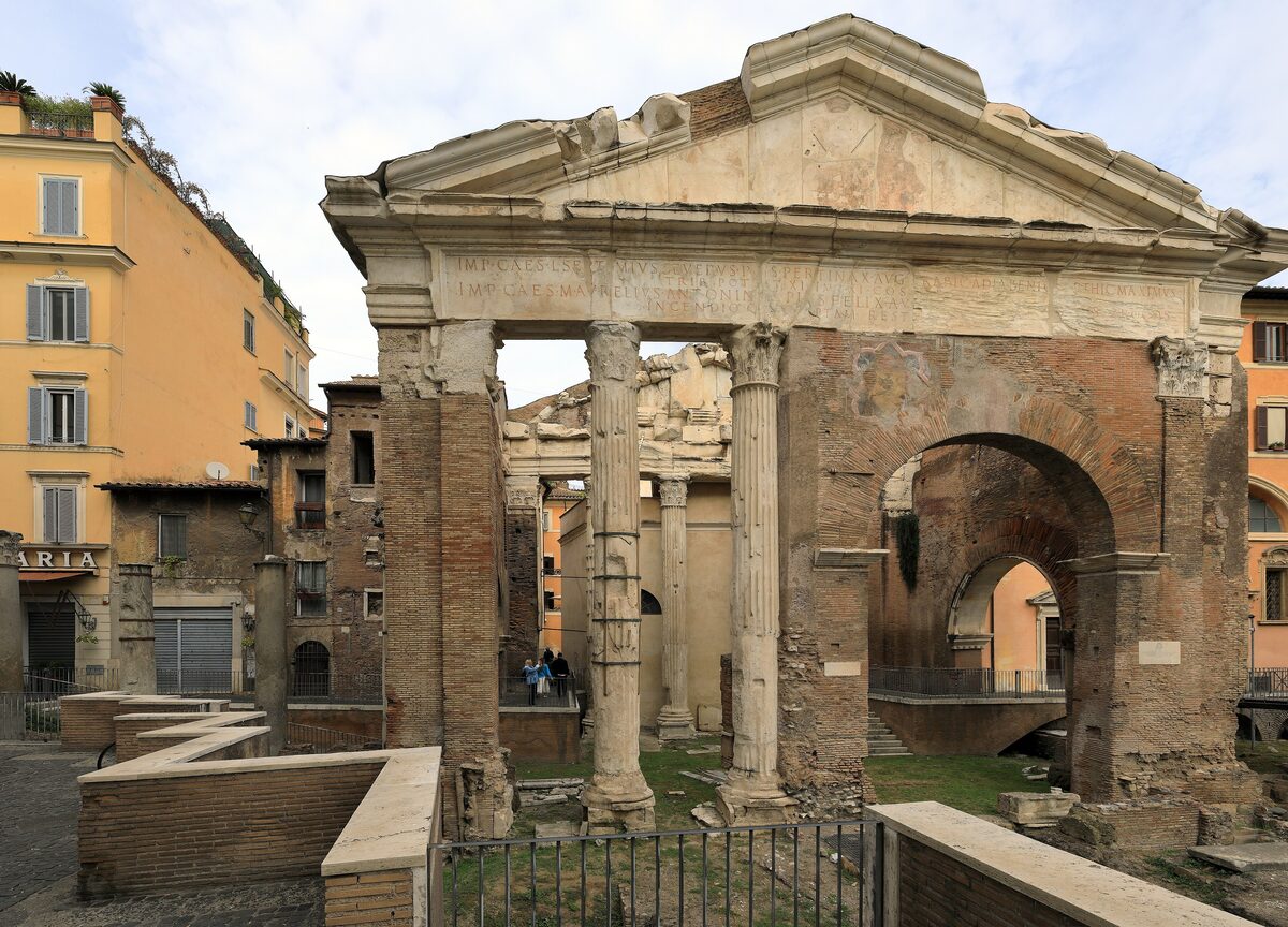 The Portico d'Ottavia in the old Jewish quarter