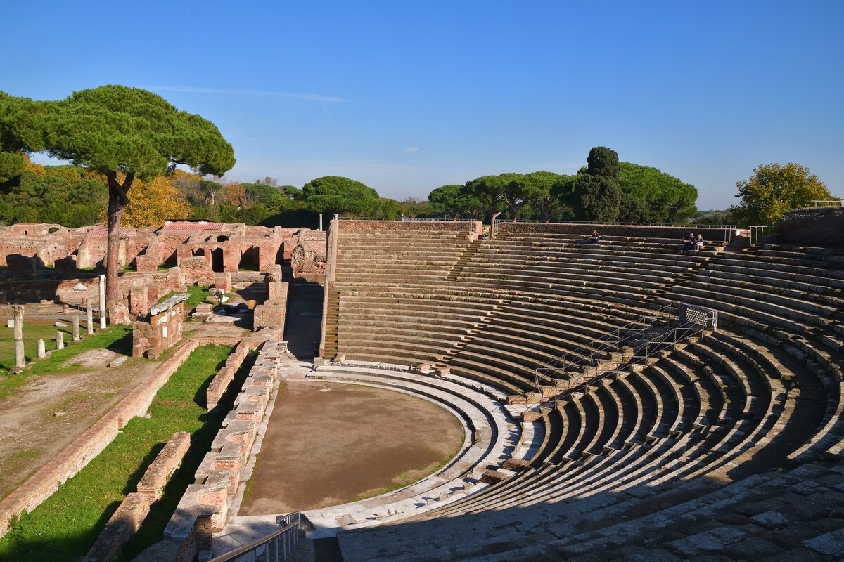The Roman theater at Ostia Antica