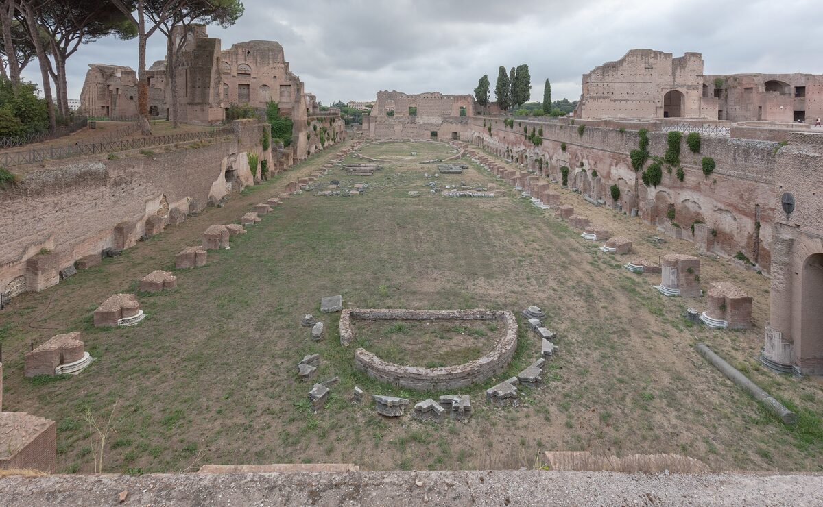 The long sunken stadium on the Palatine
