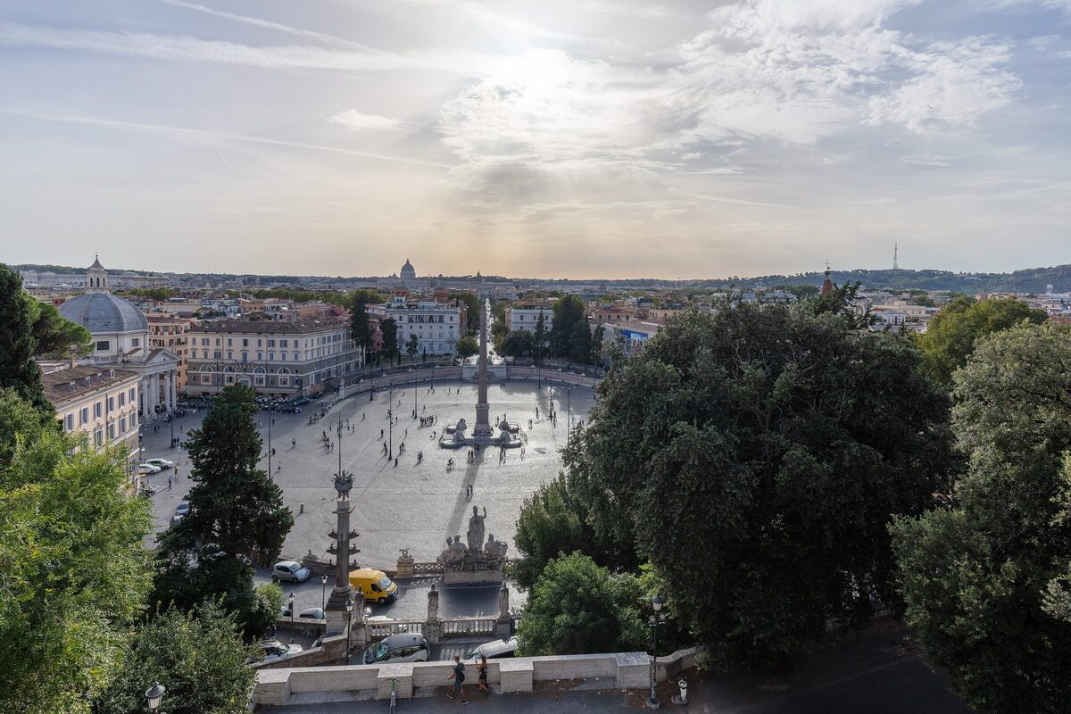 Piazza del Popolo seen from the Pincio terrace