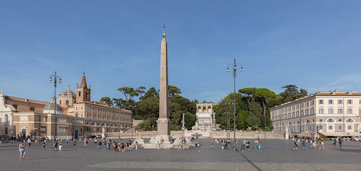 The obelisk on Piazza del Popolo