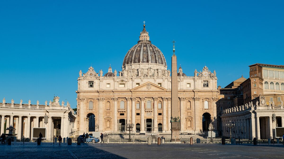 St Peter's Basilica and the obelisk in the square