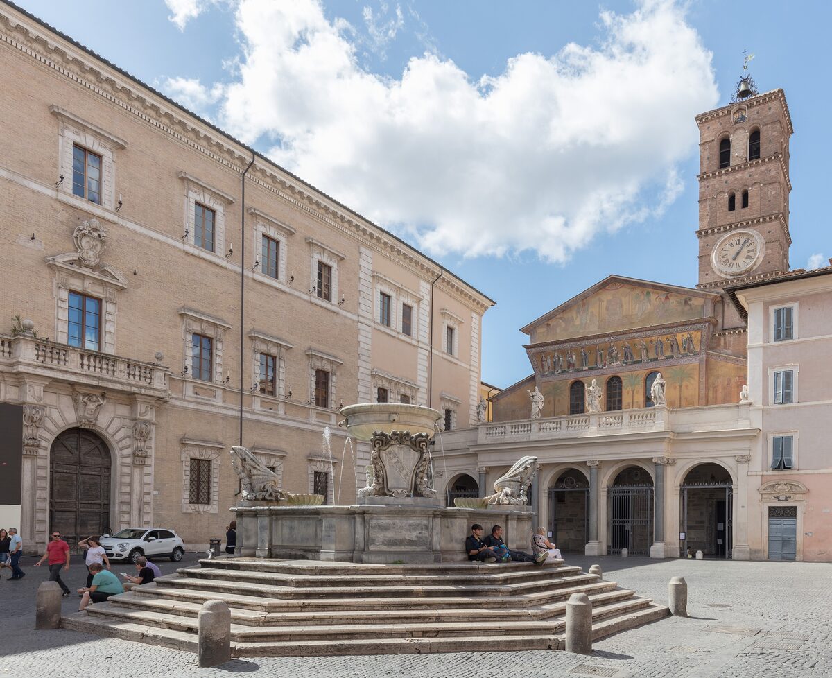 Santa Maria in Trastevere and its square