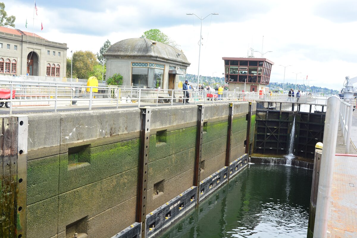 A lock chamber at the Hiram M. Chittenden Locks
