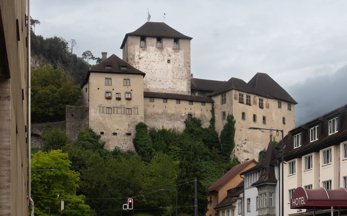 The Schattenburg castle above the old town of Feldkirch