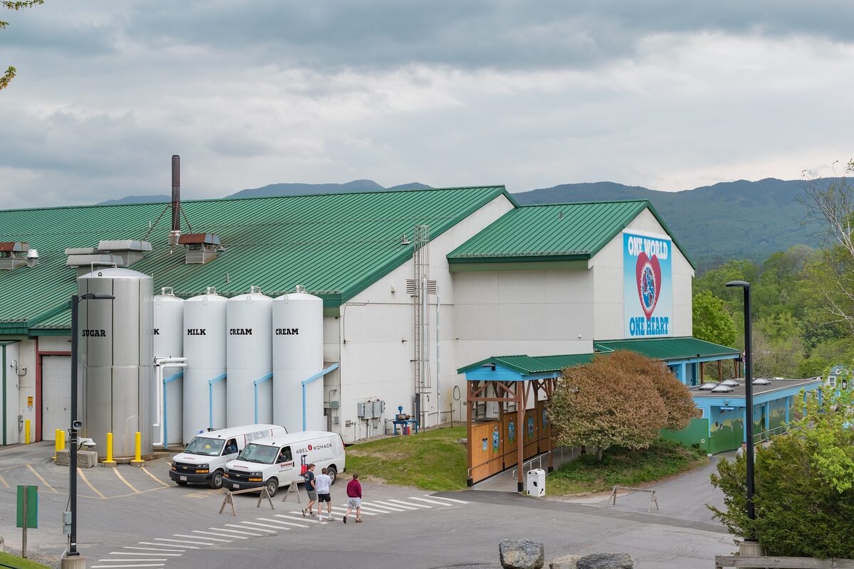 Ben and Jerry's factory in Waterbury, green roofs and silos