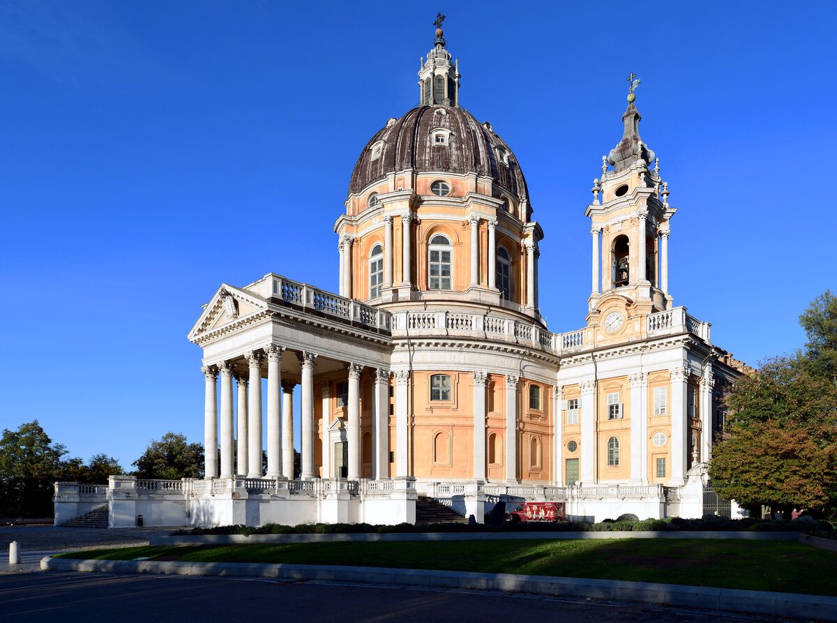 The domed Basilica of Superga with its columned portico