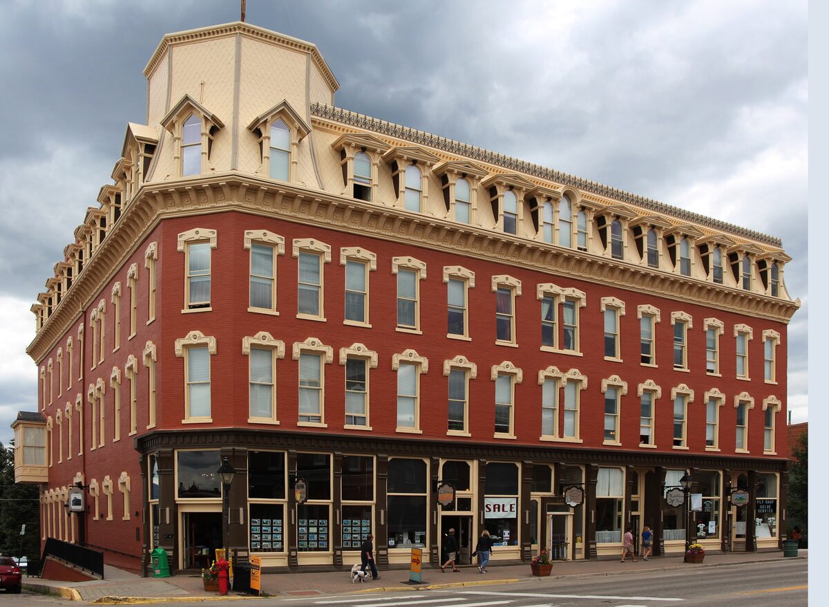 The red brick Tabor Grand Hotel in Leadville