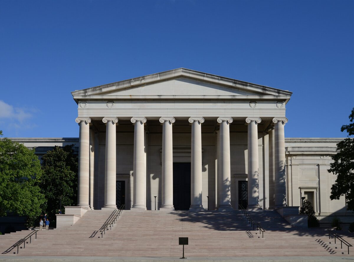 Columned entrance of the National Gallery of Art West Building