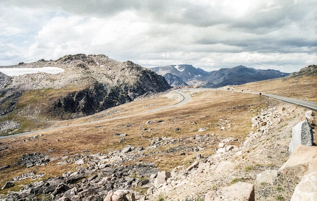 The Beartooth Highway winding over the high alpine plateau