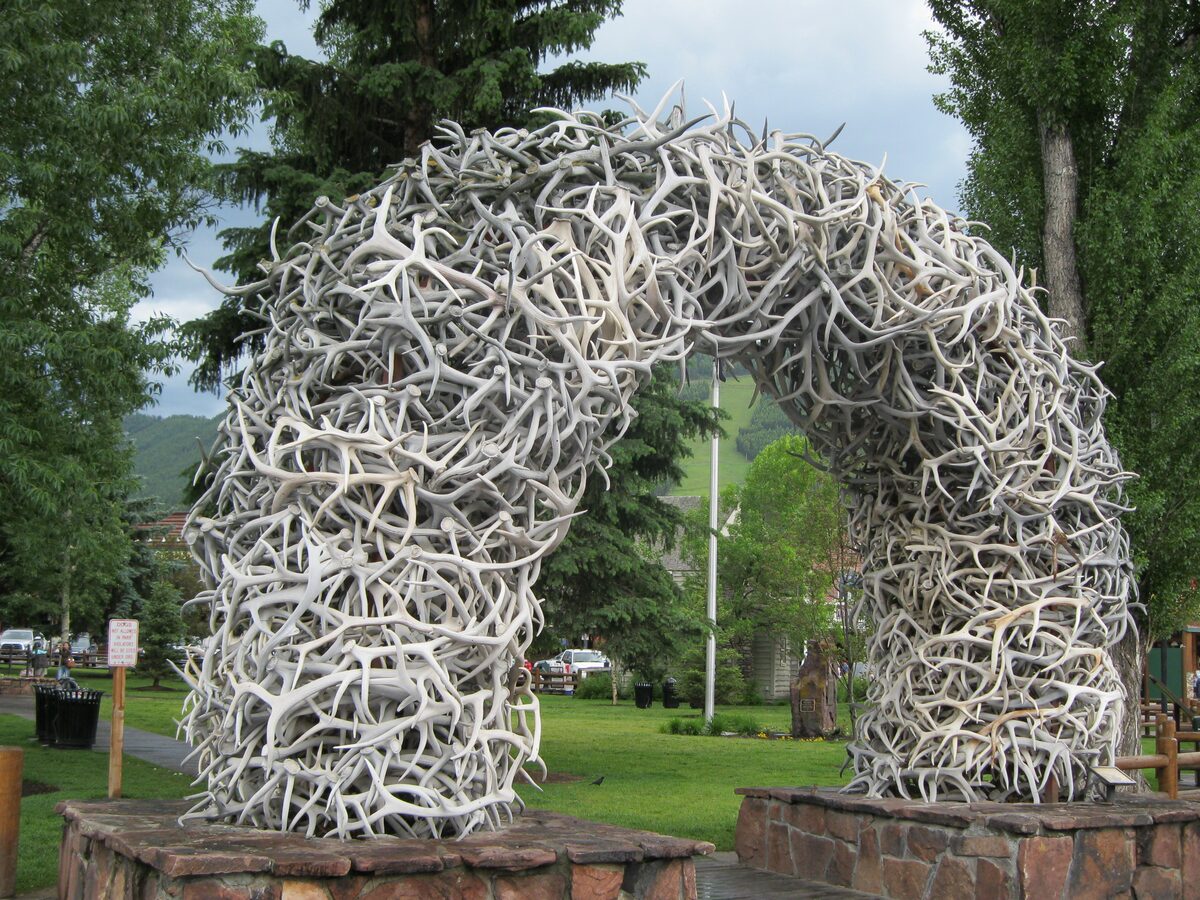 The elk antler arch on Jackson's town square